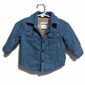 Sherpa Lined Denim Shirt Jacket
